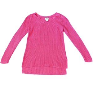 Old Navy V-neck Hi-Low Sweater Bright Pink Size XS